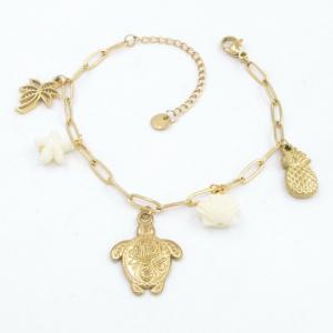 Stainless Steel Gold-plating Bracelet - KB207606-HM