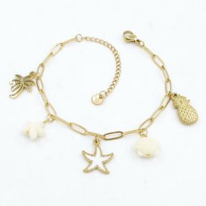 Stainless Steel Gold-plating Bracelet - KB207607-HM