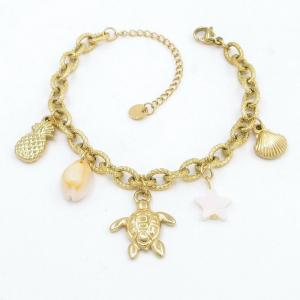 Stainless Steel Gold-plating Bracelet - KB207608-HM