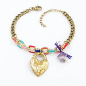 Stainless Steel Gold-plating Bracelet - KB207652-NJ