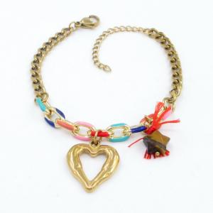 Stainless Steel Gold-plating Bracelet - KB207655-NJ