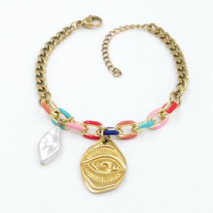 Stainless Steel Gold-plating Bracelet - KB207660-NJ