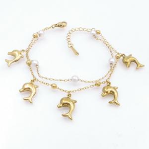 Stainless Steel Gold-plating Bracelet - KB207716-SP