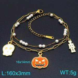 Stainless Steel Gold-plating Bracelet - KB207740-ZLA