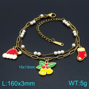 Stainless Steel Gold-plating Bracelet - KB207742-ZLA