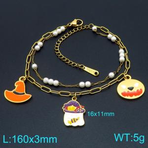 Stainless Steel Gold-plating Bracelet - KB207743-ZLA