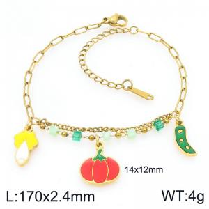 Stainless Steel Gold-plating Bracelet - KB207755-ZLA