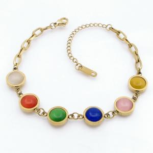 Stainless Steel Stone Bracelet - KB207838-NJ