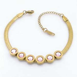 Stainless Steel Stone Bracelet - KB207851-NJ
