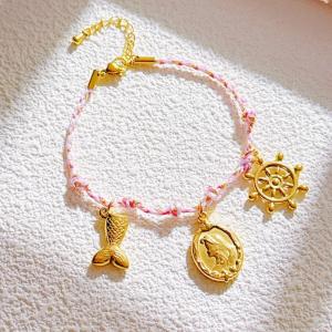 Stainless Steel Gold-plating Bracelet - KB207967-SXSJ