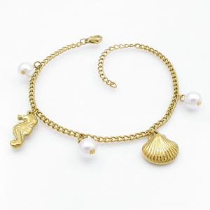 Stainless Steel Gold-plating Bracelet - KB208233-MW