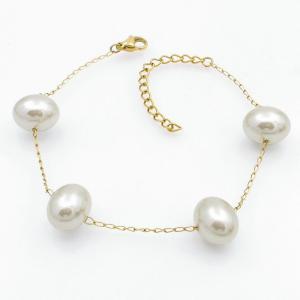 Stainless Steel Gold-plating Bracelet - KB208241-MW
