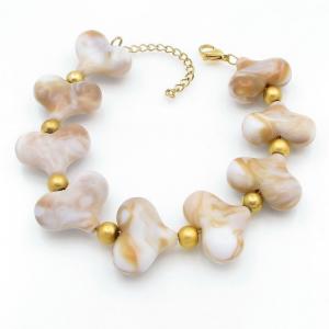 Stainless Steel Gold-plating Bracelet - KB208246-TJG