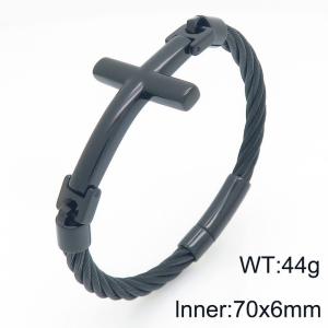 Stainless Steel Wire Bangle - KB208289-KFC