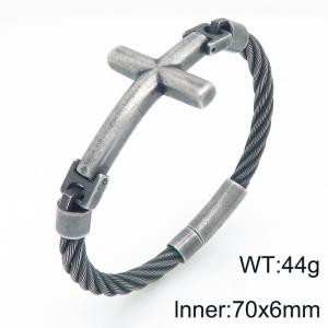 Stainless Steel Wire Bangle - KB208290-KFC