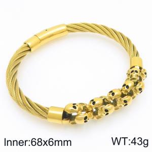 Stainless Steel Wire Bangle - KB208292-KFC
