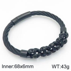 Stainless Steel Wire Bangle - KB208293-KFC