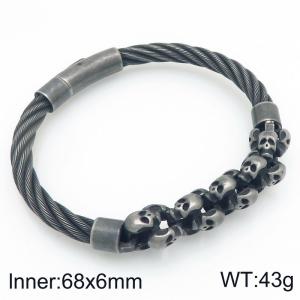 Stainless Steel Wire Bangle - KB208294-KFC