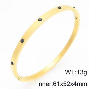 Stainless Steel Stone Bangle - KB208304-KFC