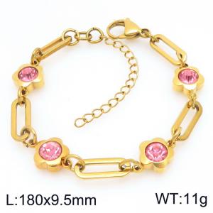 Stainless Steel Stone Bracelet - KB208370-Z