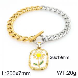 Stainless Steel Gold-plating Bracelet - KB208372-Z