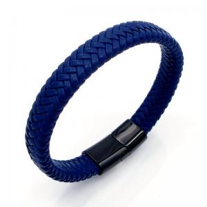 Stainless Steel Leather Bracelet - KB208576-JZ