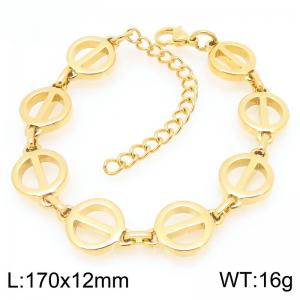 Stainless Steel Gold-plating Bracelet - KB208890-ZCG