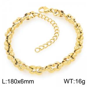 Stainless Steel Gold-plating Bracelet - KB208894-ZCG