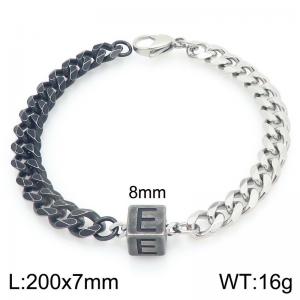 Stainless steel letter element bracelet - KB209091-Z