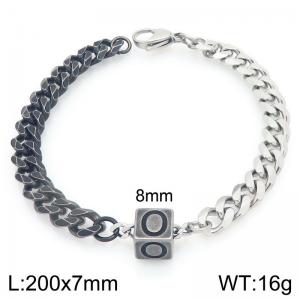 Stainless steel letter element bracelet - KB209101-Z