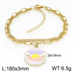 Stainless Steel Gold-plating Bracelet - KB209170-Z