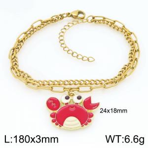 Stainless Steel Gold-plating Bracelet - KB209173-Z