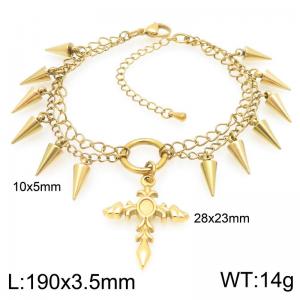Stainless Steel Gold-plating Bracelet - KB209175-Z