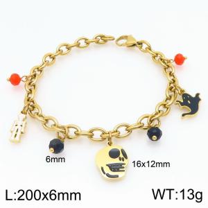 Stainless Steel Gold-plating Bracelet - KB209179-Z