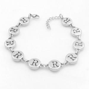 Stainless steel bracelet with letter element accessories - KB209555-TK