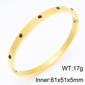 Stainless Steel Stone Bangle - KB209599-KFC