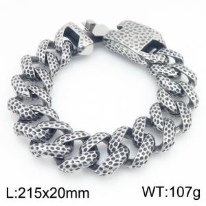 Men's stainless steel cast bracelet suitable for daily jewelry wear - KB209646-KJX
