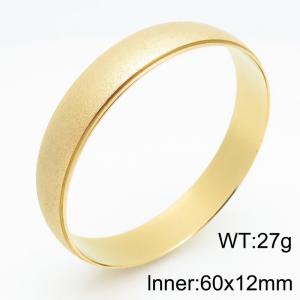 Stainless Steel Gold-plating Bangle - KB209741-LO