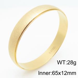 Stainless Steel Gold-plating Bangle - KB209742-LO