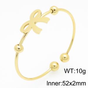 Stainless Steel Gold-plating Bangle - KB209748-LO
