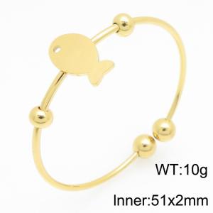 Stainless Steel Gold-plating Bangle - KB209749-LO