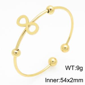 Stainless Steel Gold-plating Bangle - KB209752-LO