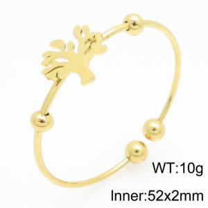 Stainless Steel Gold-plating Bangle - KB209753-LO