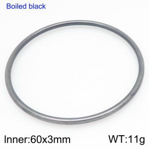 Stainless steel oxidized black bangle - KB209817-GC