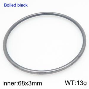 Stainless steel oxidized black bangle - KB209819-GC