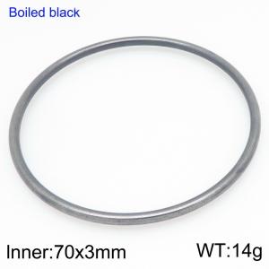 Stainless steel oxidized black bangle - KB209820-GC