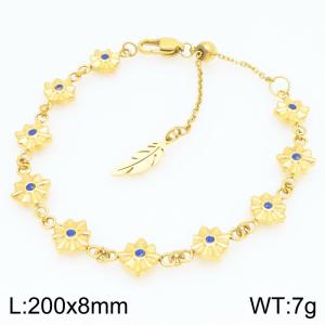 Stainless Steel Stone Bracelet - KB210354-GC