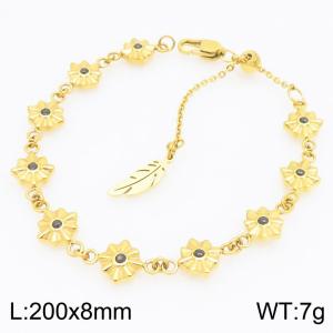 Stainless Steel Stone Bracelet - KB210355-GC