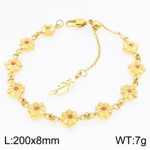 Stainless Steel Stone Bracelet - KB210358-GC