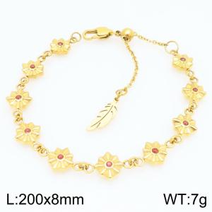 Stainless Steel Stone Bracelet - KB210360-GC